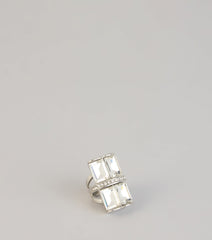 Too Glam Rhinestone Statement Ring