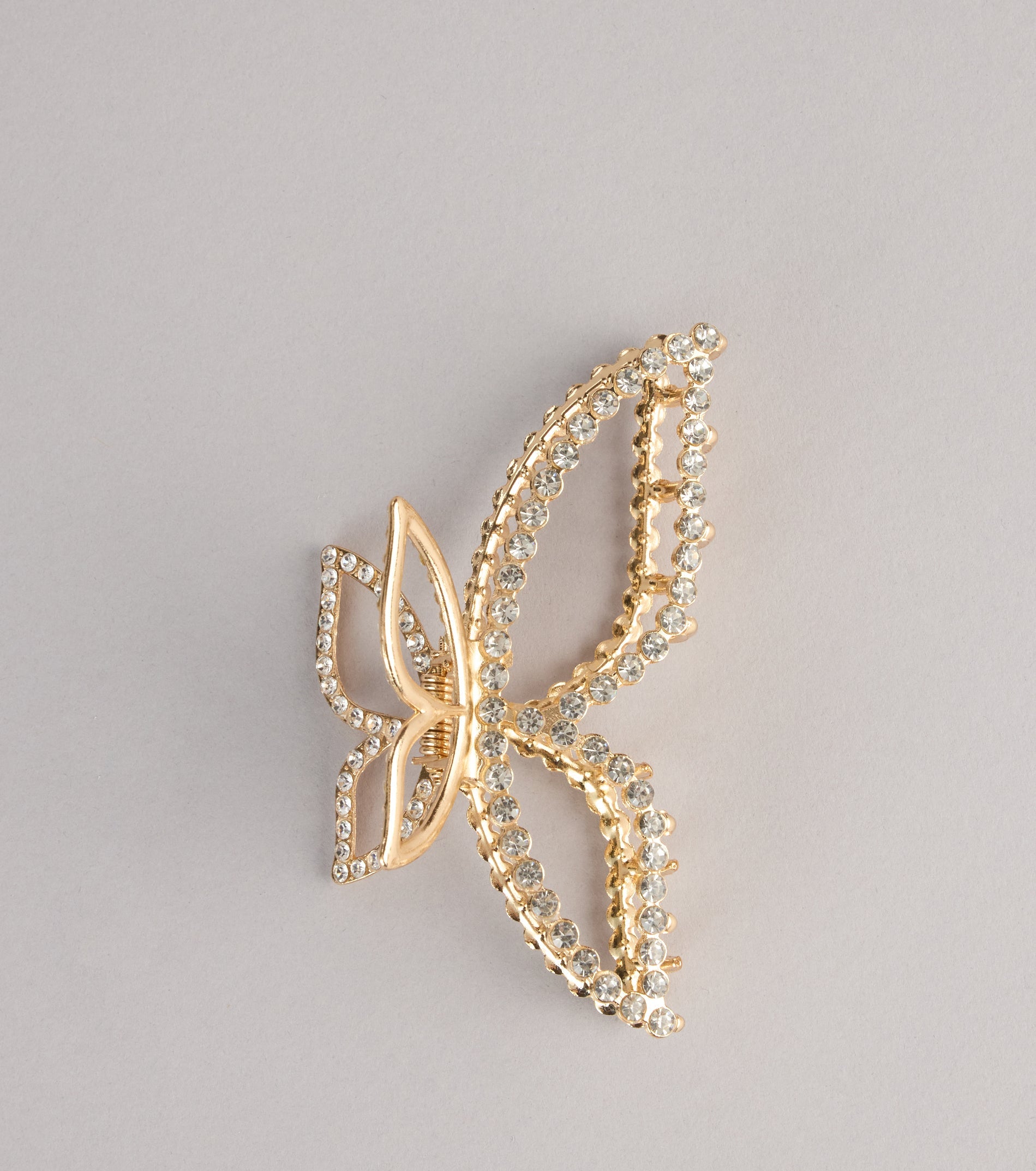 Catch The Light Rhinestone Butterfly Claw Clip