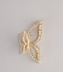 Catch The Light Rhinestone Butterfly Claw Clip
