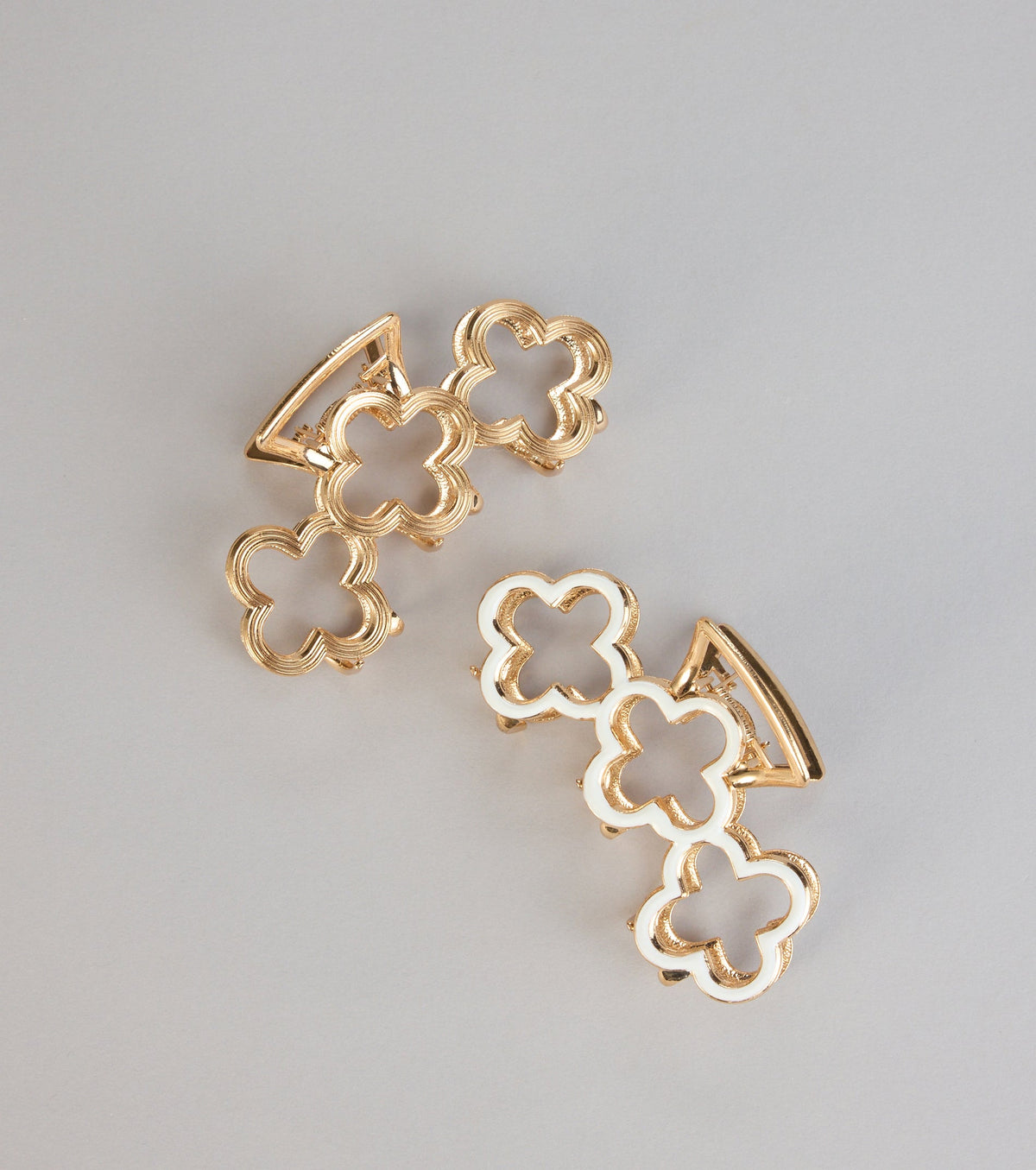 Lucky Charm Clover Claw Clip Set