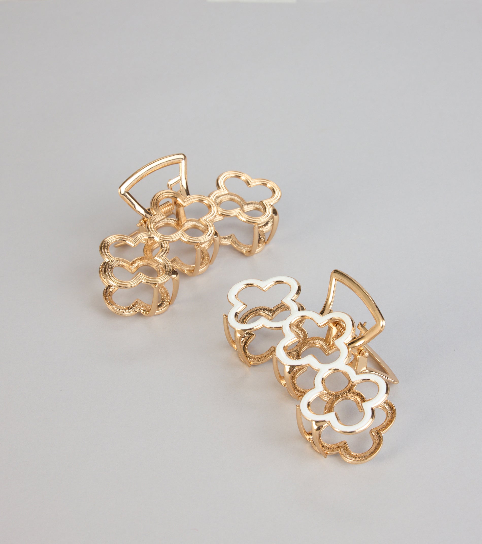 Lucky Charm Clover Claw Clip Set