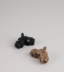 Soft Bloom Flower Hair Claw Clip Set