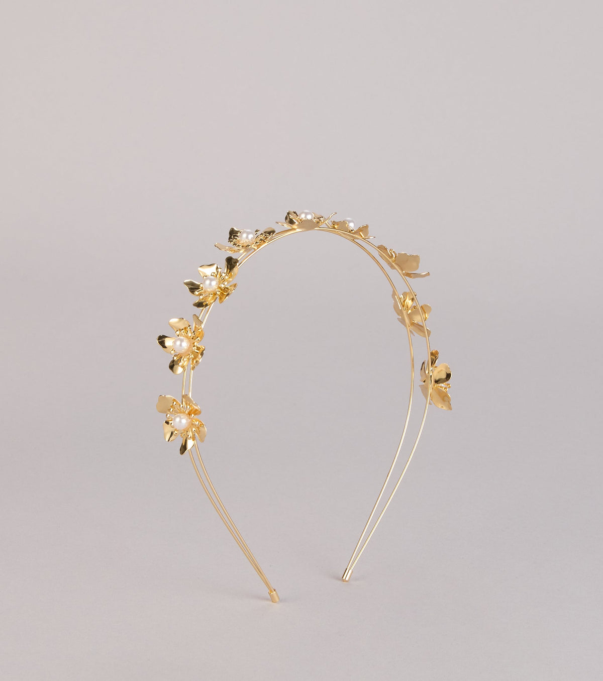 Golden Hour Bloom Pearl Flower Headband