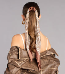 Twist of Paisley Satin Scarf Scrunchie