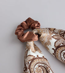 Twist of Paisley Satin Scarf Scrunchie