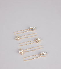 Pretty Details Rhinestone Hair Pin Set