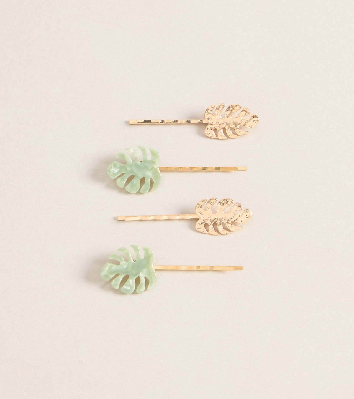 Vacay Vibe Leaf Bobby Pin Set