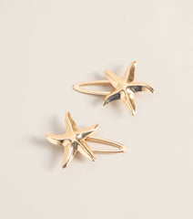 Seas The Day Starfish Hair Clip Set