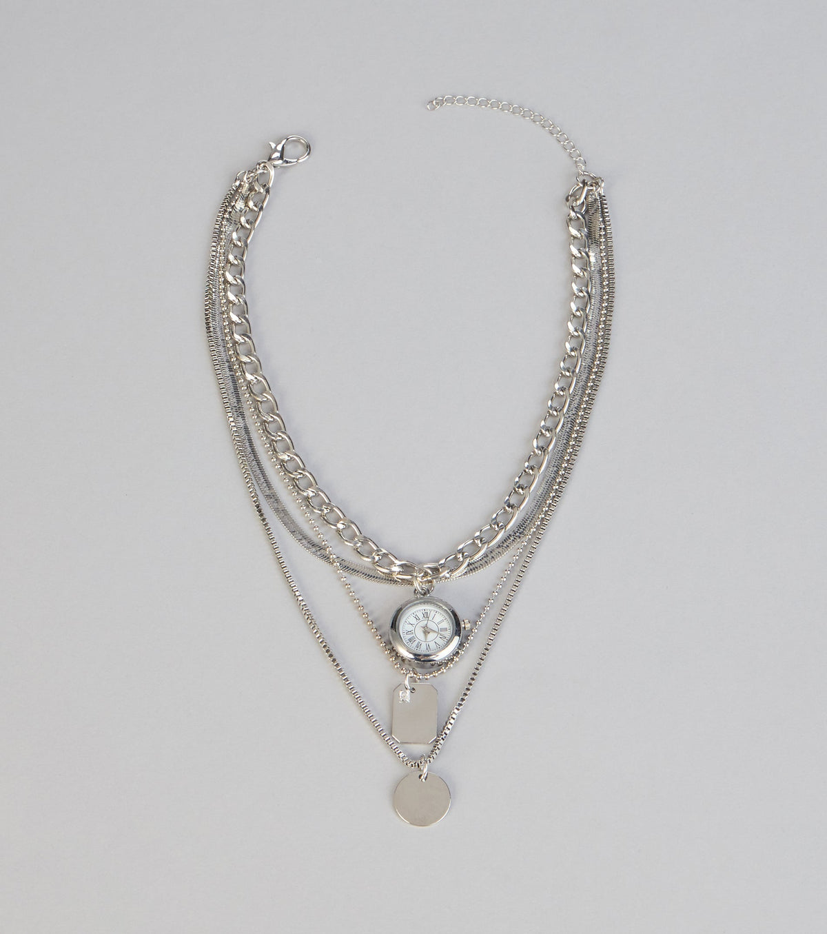 Clocked In Chic Layered Necklace