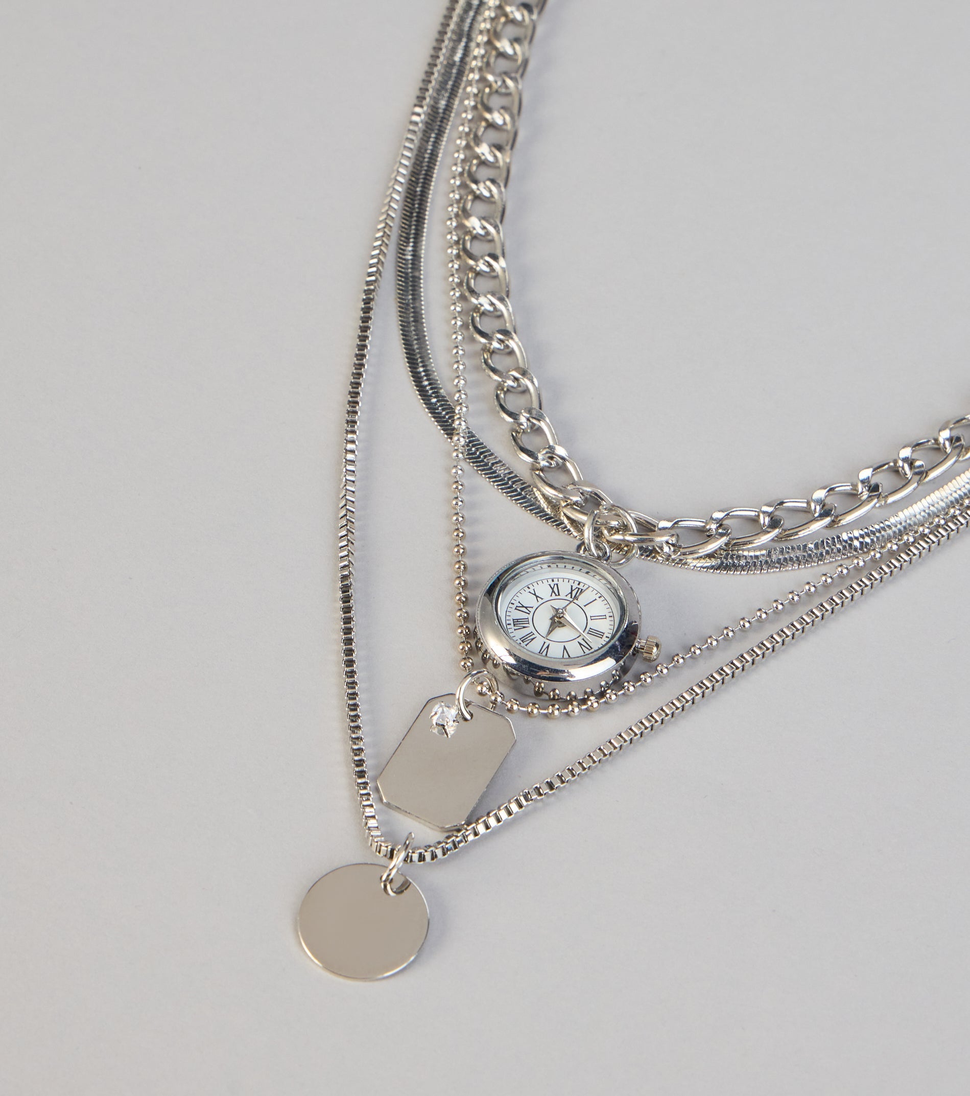 Clocked In Chic Layered Necklace