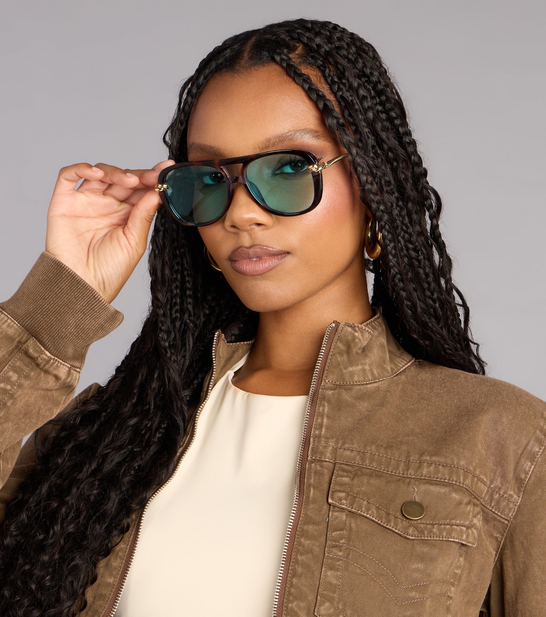 Laid Back Edge Aviator Sunglasses