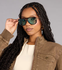 Laid Back Edge Aviator Sunglasses