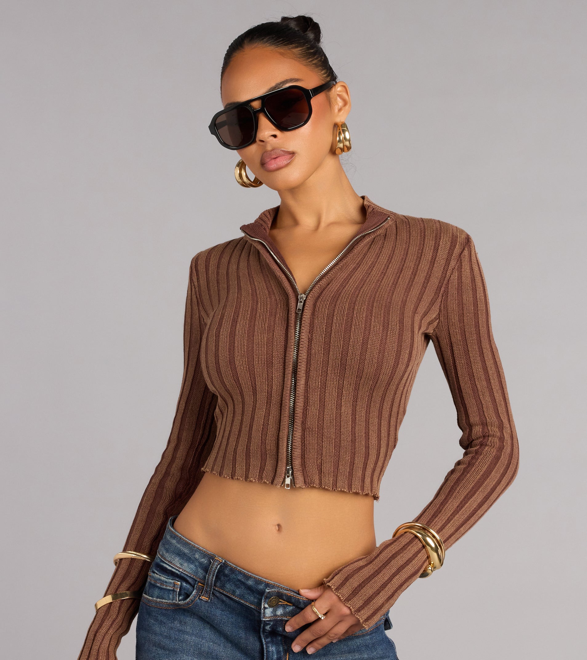 Sharp Turn Aviator Sunglasses