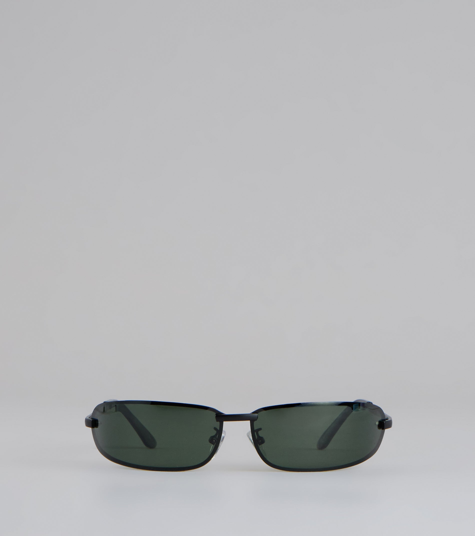 Sleek Confidence Curved Rectangle Sunglasses