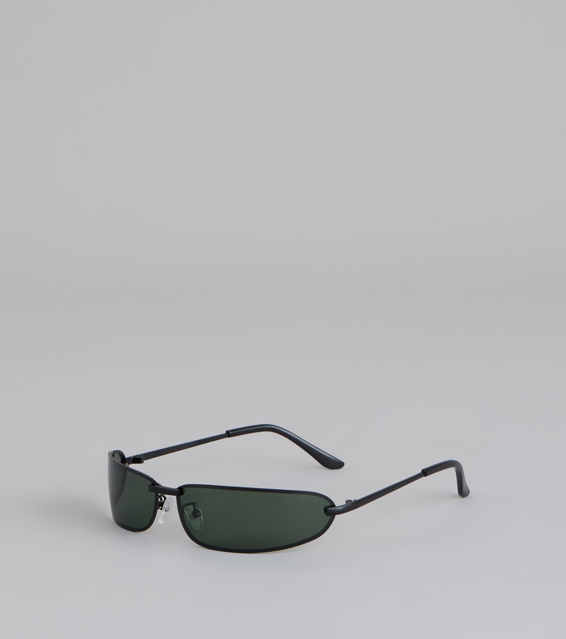 Sleek Confidence Curved Rectangle Sunglasses
