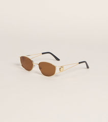 Sleek Off-Duty Vibe Oval Sunglasses