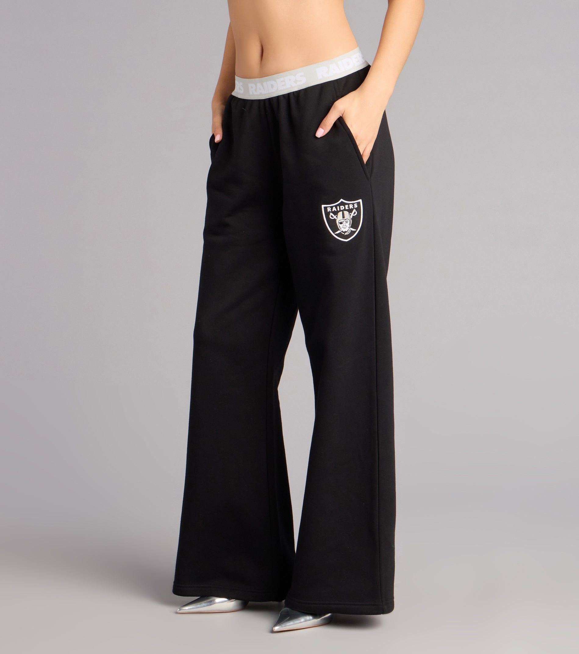 Ultra Game NFL Las Vegas Raiders Wide-Leg Sweatpants