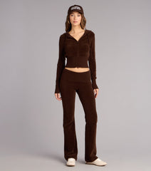 Cozy Girl Chenille Knit Flare Pants