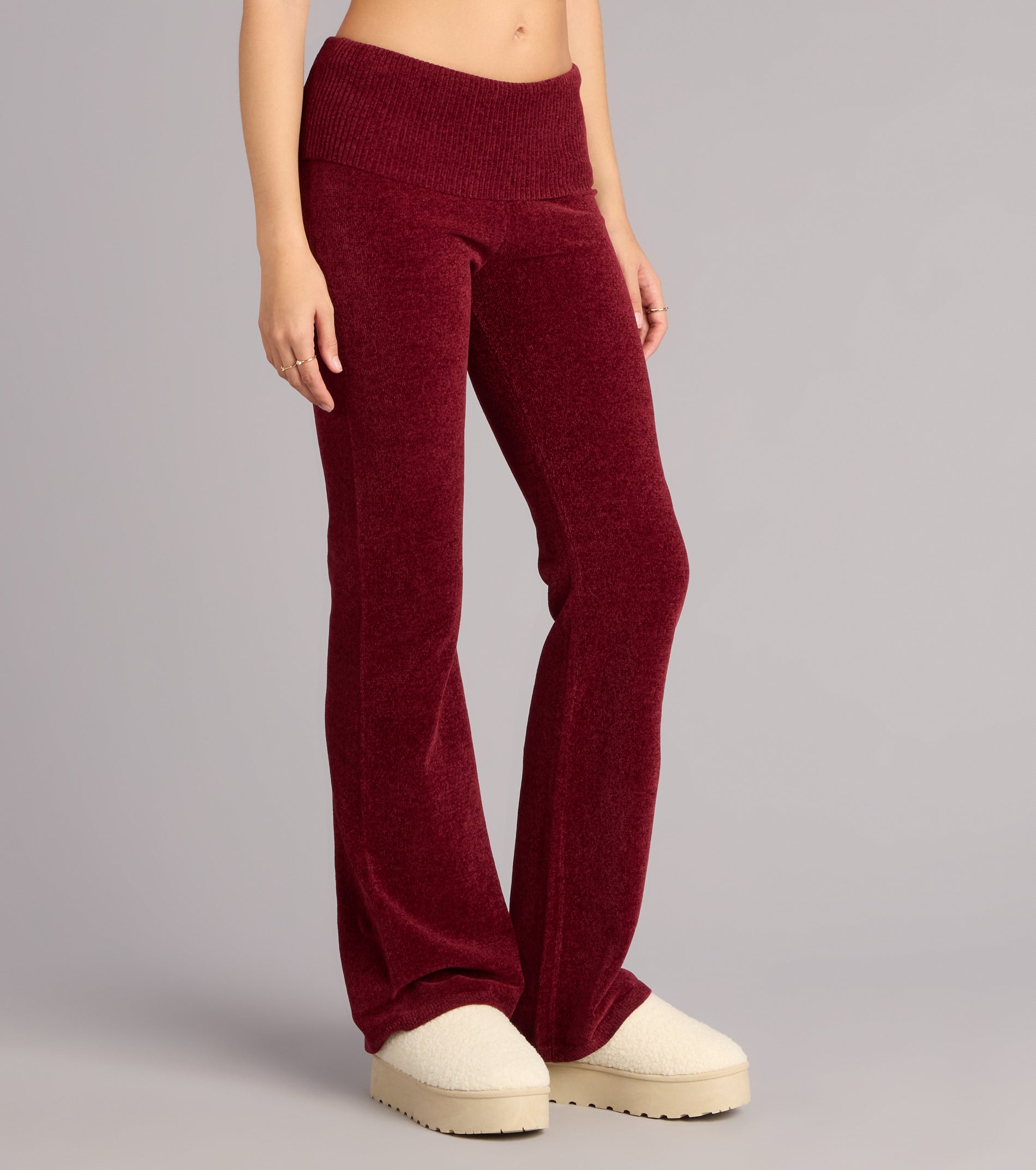 Cozy Girl Chenille Knit Flare Pants