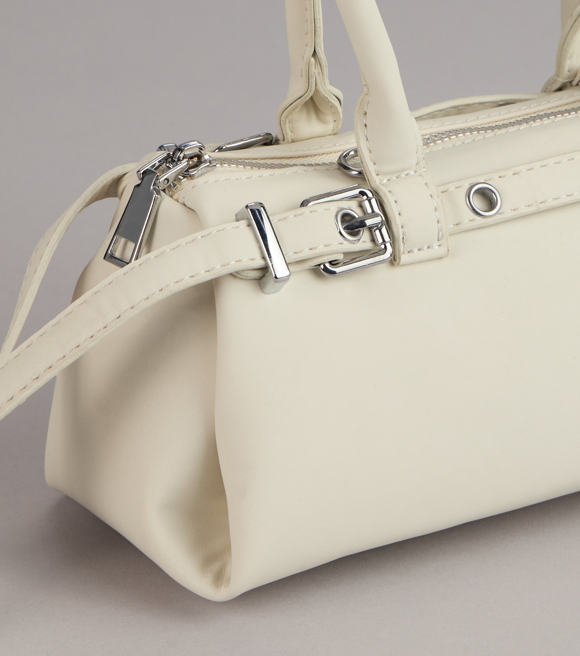 Chic Plans Buckle Strap Mini Handbag