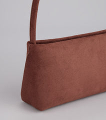 Carry All Day Faux Suede Shoulder Bag