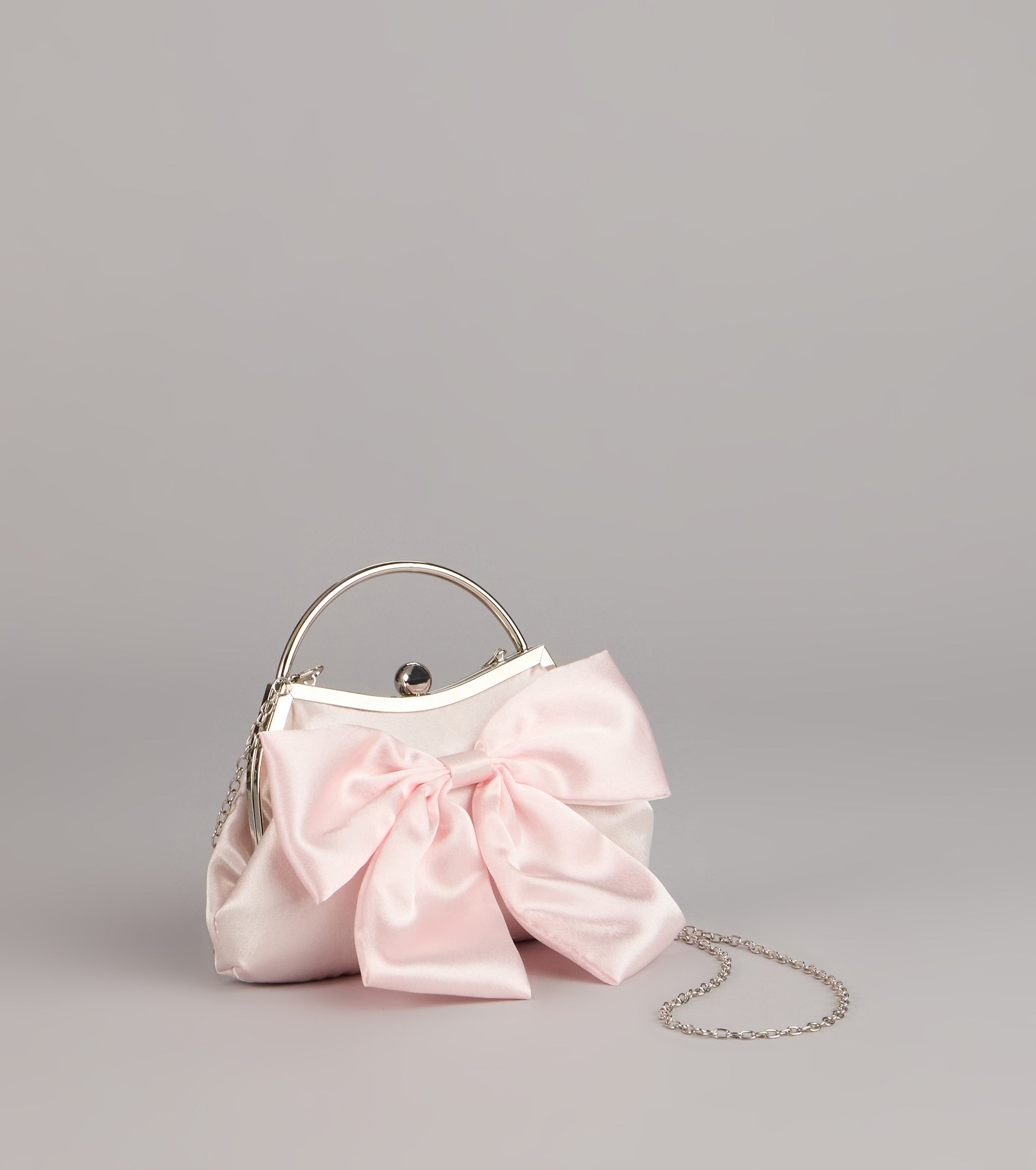 Sweet Luxe Satin Bow Clutch Purse