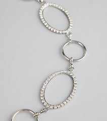 Glow Theory Rhinestone Oval Belt