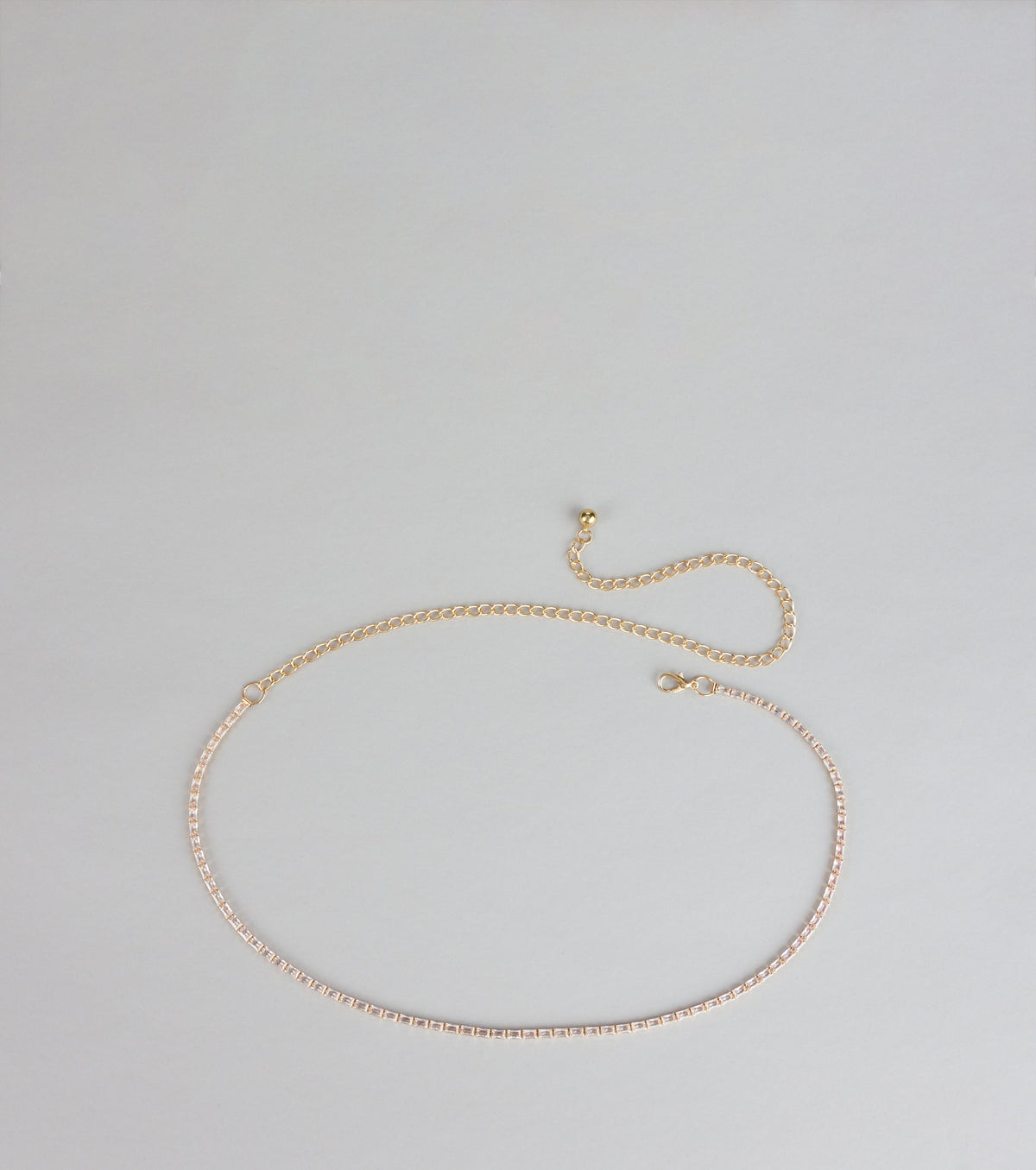 Soft Shine Dainty Rhinestone Chain Belt