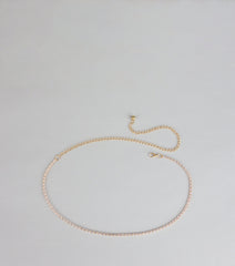 Soft Shine Dainty Rhinestone Chain Belt