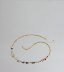 New Obsession Beaded Stone Chain Belt