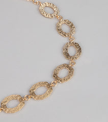 Linked Up Luxe Oval Chain Belt