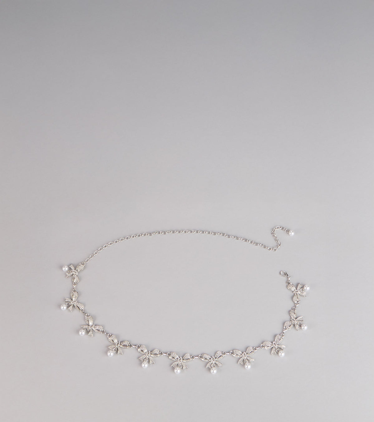 Glam Bow And Pearl Charm Belt