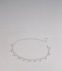 Glam Bow And Pearl Charm Belt