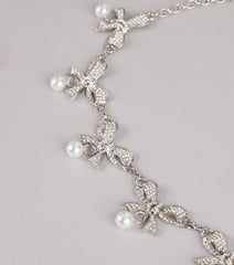Glam Bow And Pearl Charm Belt