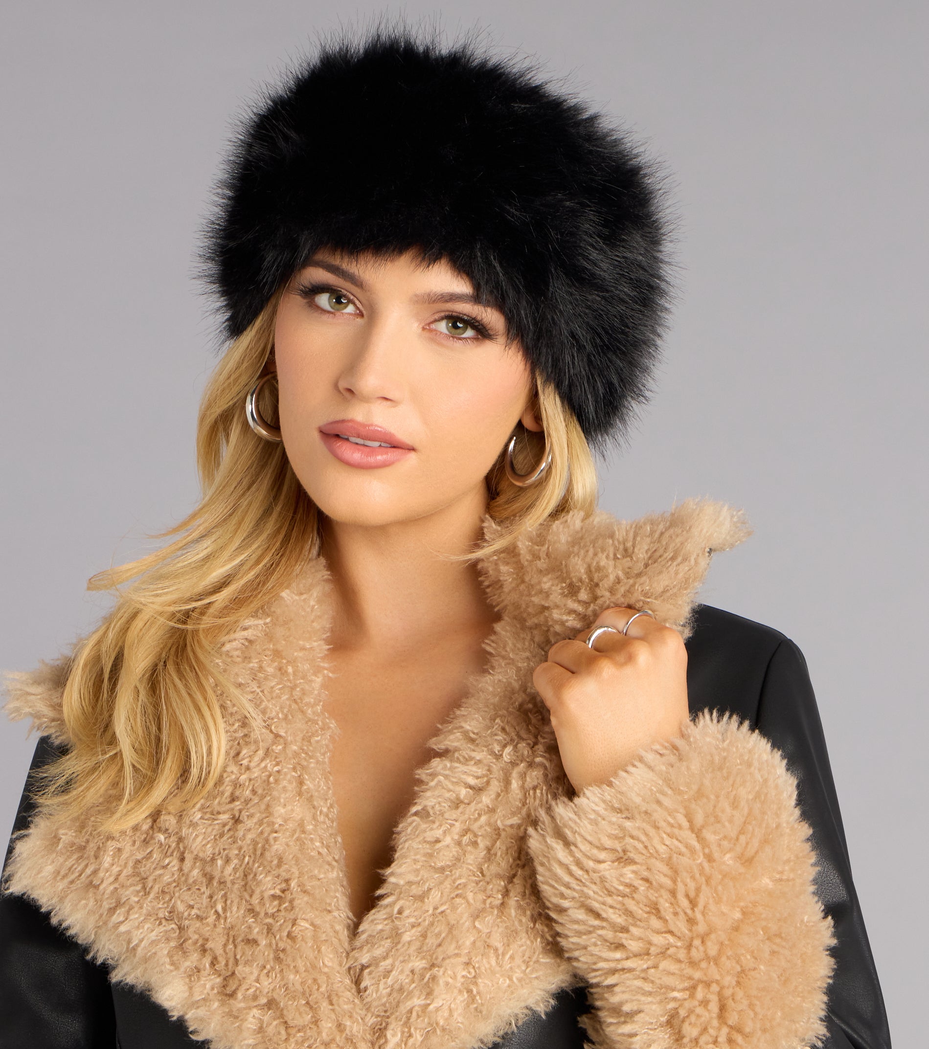 Snow Kissed Faux Fur Headband Wrap