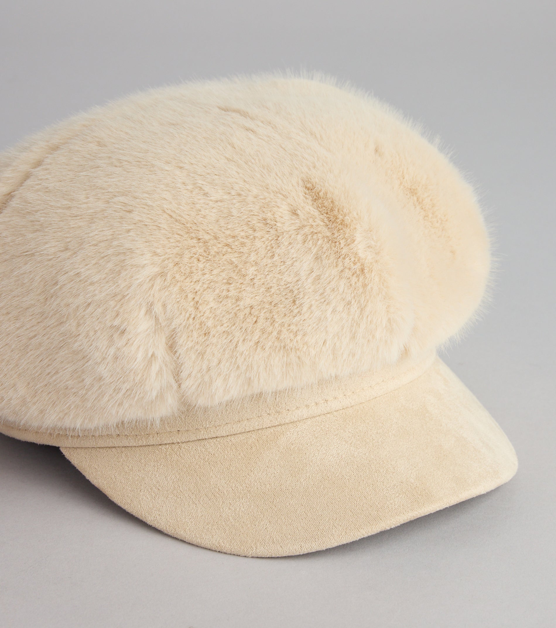 Cozy On Repeat Faux Fur Suede Cabby Hat