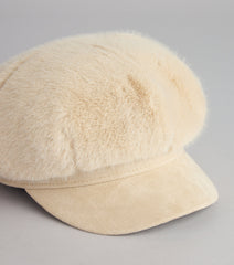 Cozy On Repeat Faux Fur Suede Cabby Hat