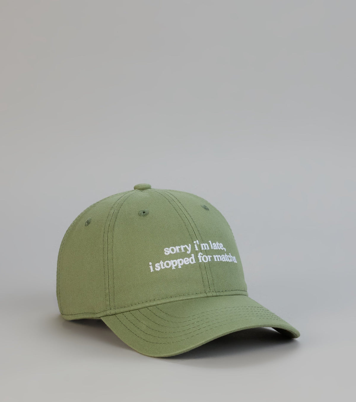 Sorry I’m Late Matcha Baseball Cap