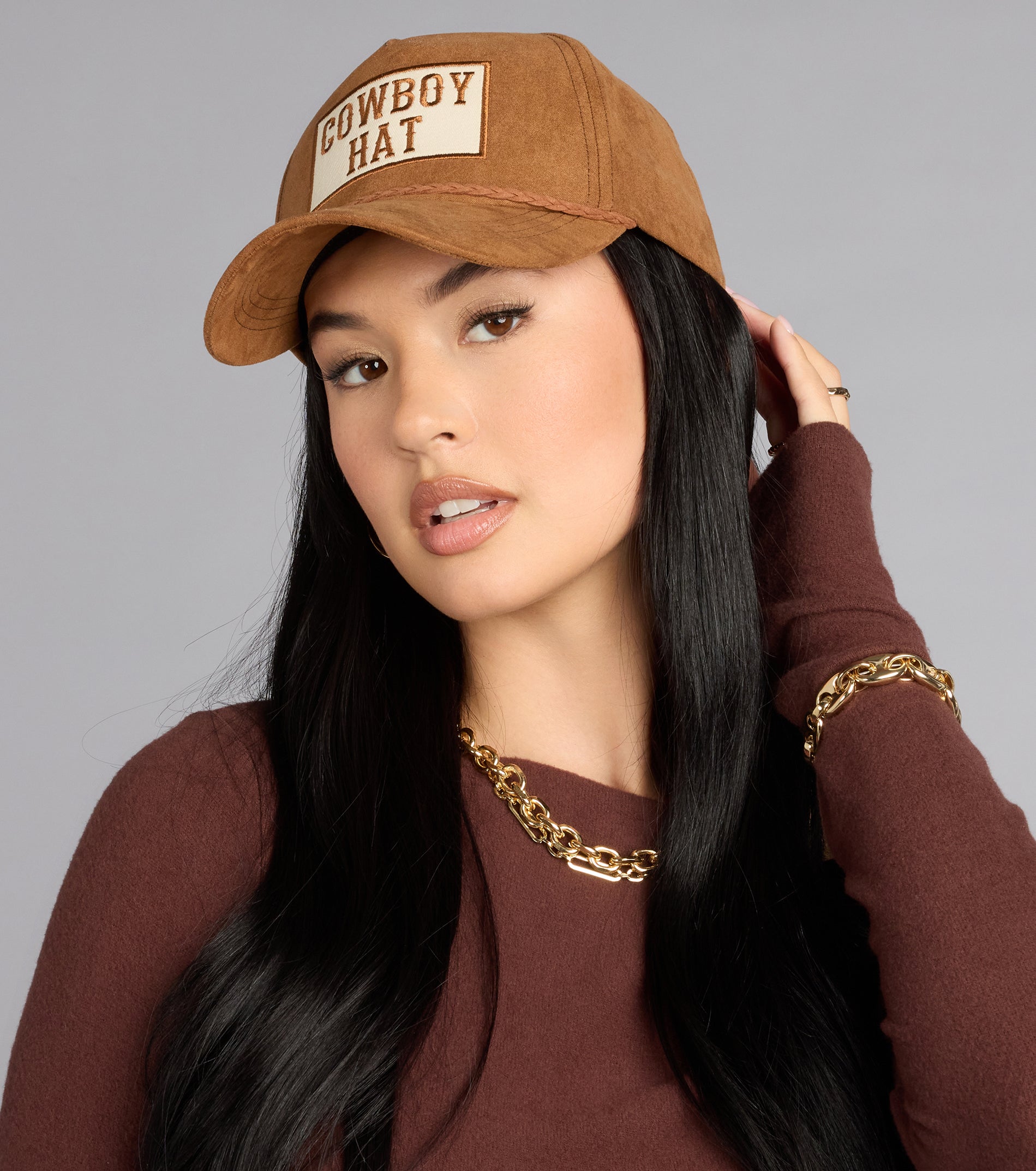 Saddle Up Faux Suede Cowboy Cap