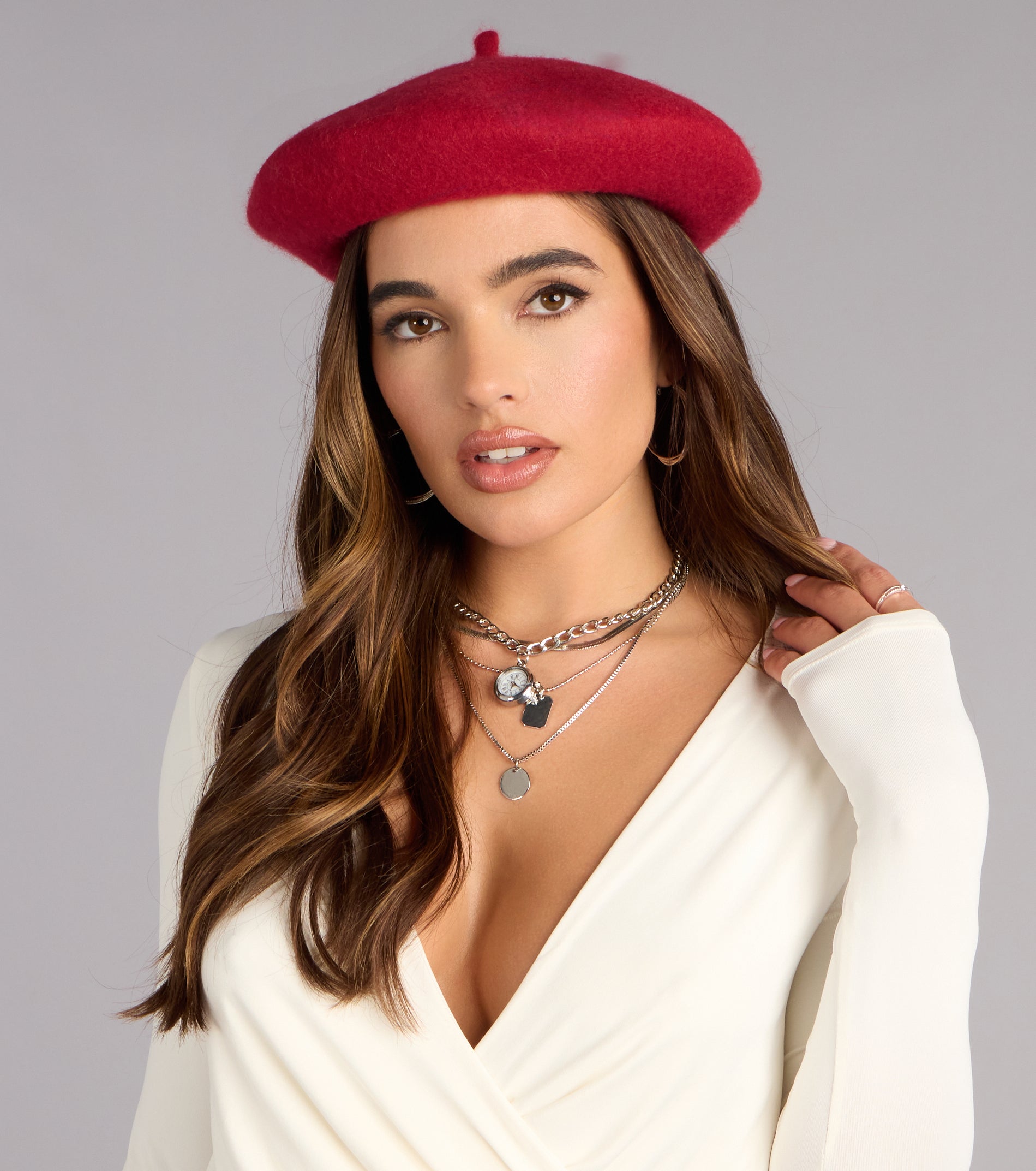 Rich Mood Solid Beret