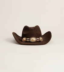 Bold Western Faux Suede Cowboy Hat