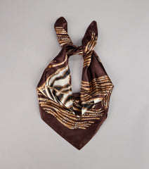 Wildly Chic Satin Animal Print Scarf