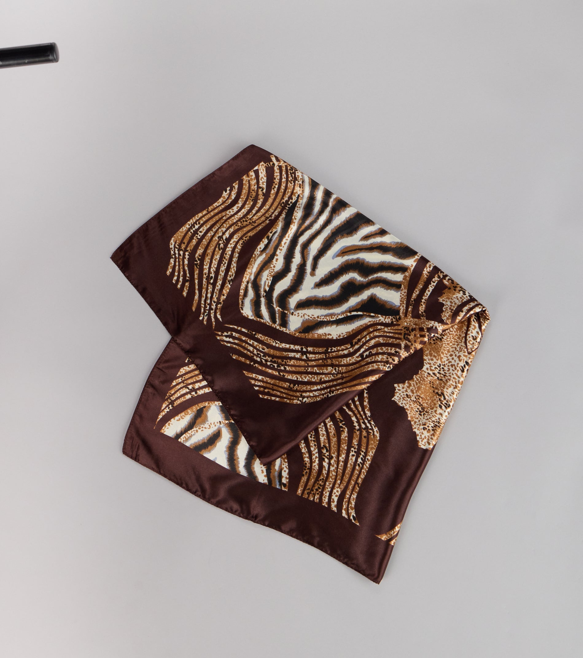 Wildly Chic Satin Animal Print Scarf