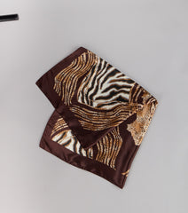 Wildly Chic Satin Animal Print Scarf