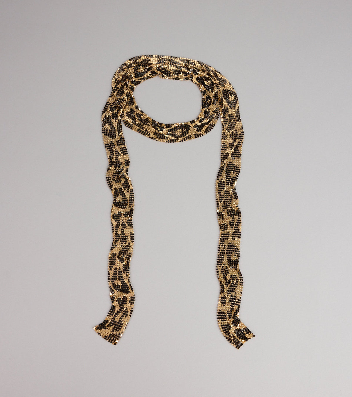 Spark Of Chic Leopard Print Skinny Scarf