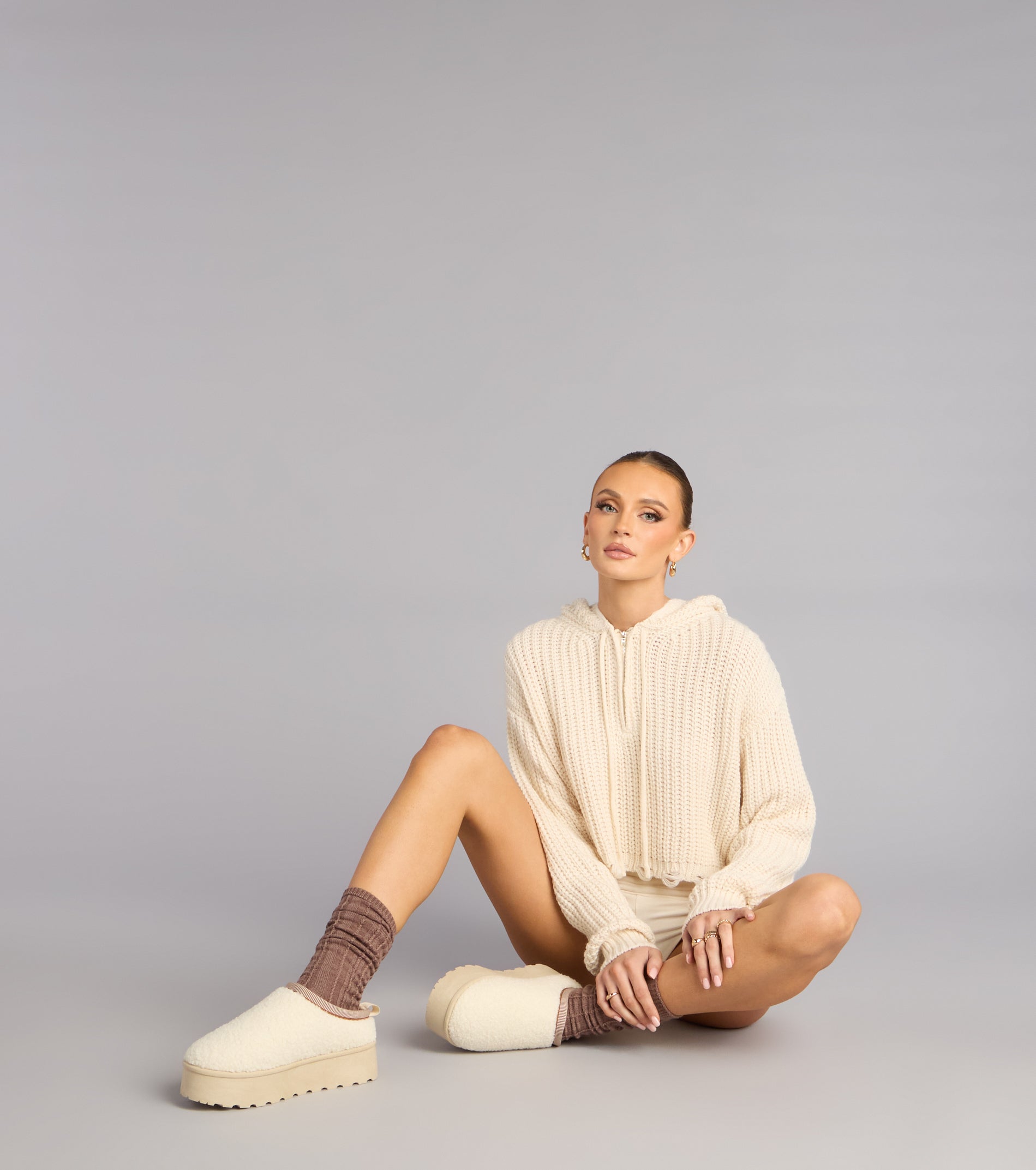 Sweet On Repeat Cable Knit Knee High Socks