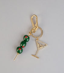 Sip And Sparkle Dirty Martini Keychain