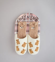 Cuddle Club Teddy Bear Slipper And Socks Set