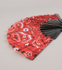 Heat Check Paisley Print Folding Fan