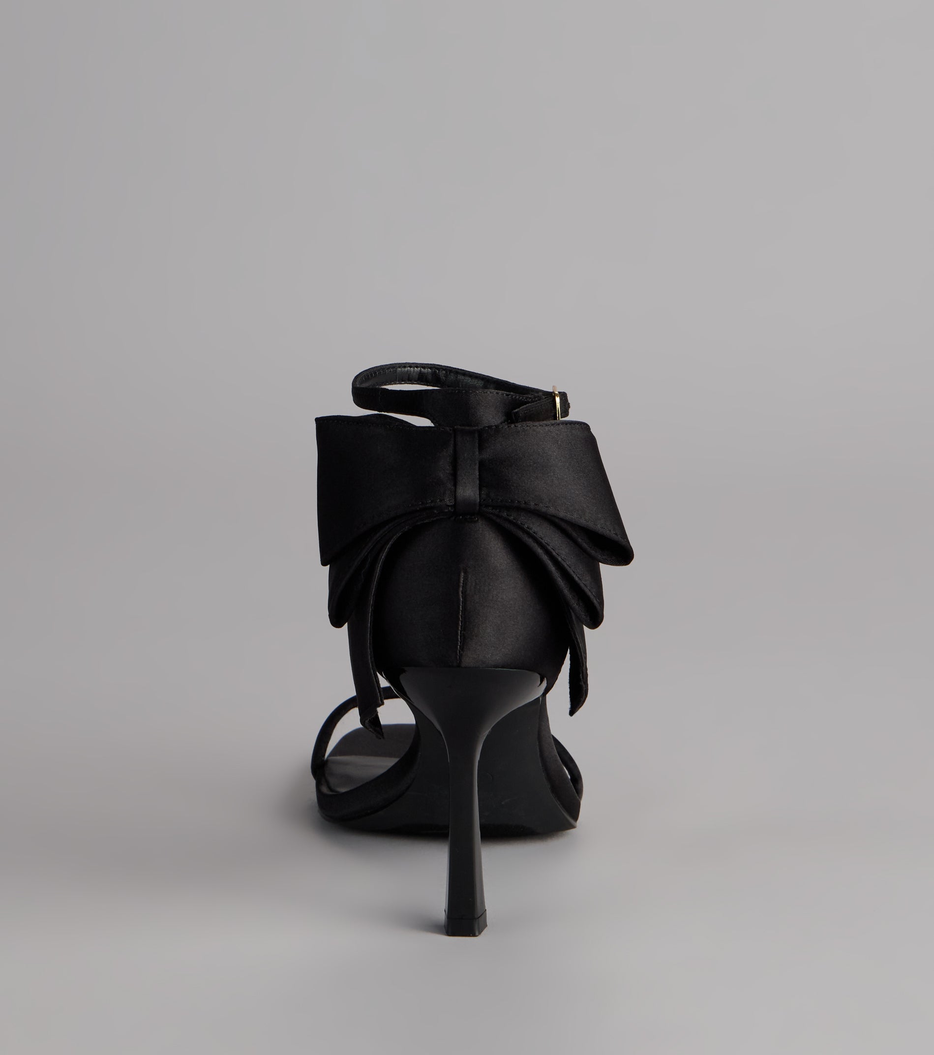 Sweet Finish Satin Bow Heels